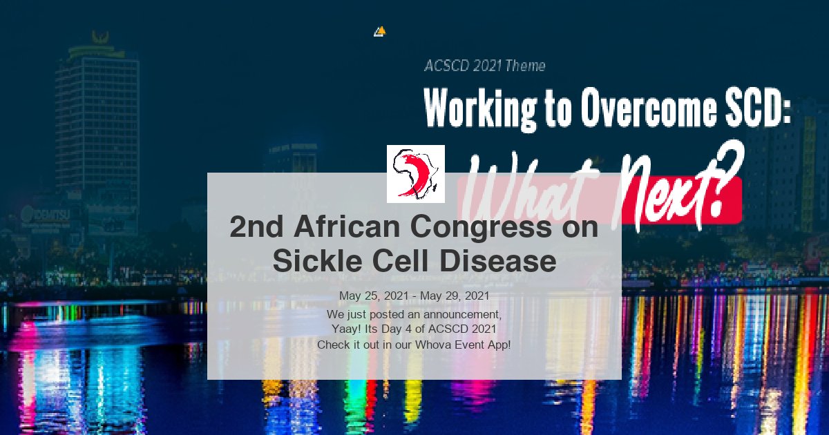 Its Day 4 of #ACSCD2021

We are Live! -via Whova Event App