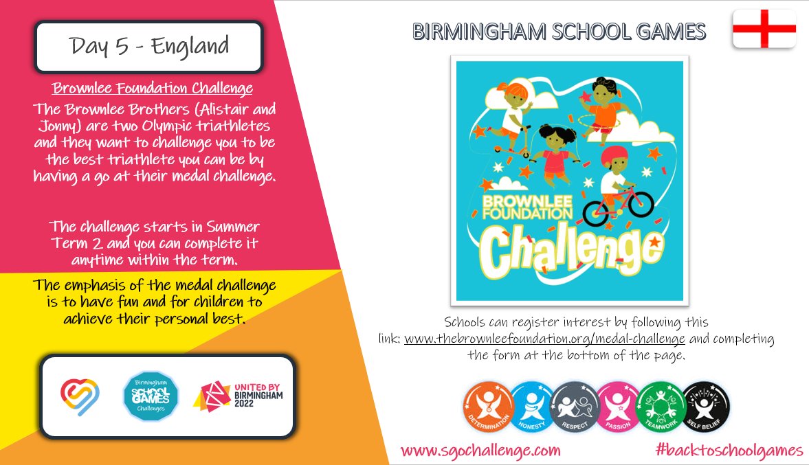 FayeHaworth1's tweet photo. Our last country on our Commonwealth Games journey is good old England. Get involved in the Brownlee Foundation Challenge and achieve your personal best #backtoschoolgames @YourSchoolGames @SportBirmingham @Birmingham_SGO https://t.co/vaaBYhURnm