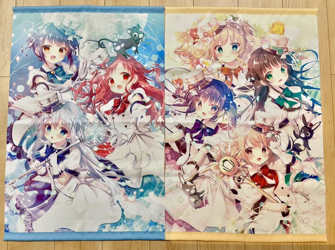 こちらはタペストリーのサンプルです!色とても綺麗に出して頂いててありがたい…並べてみると良きですね! 