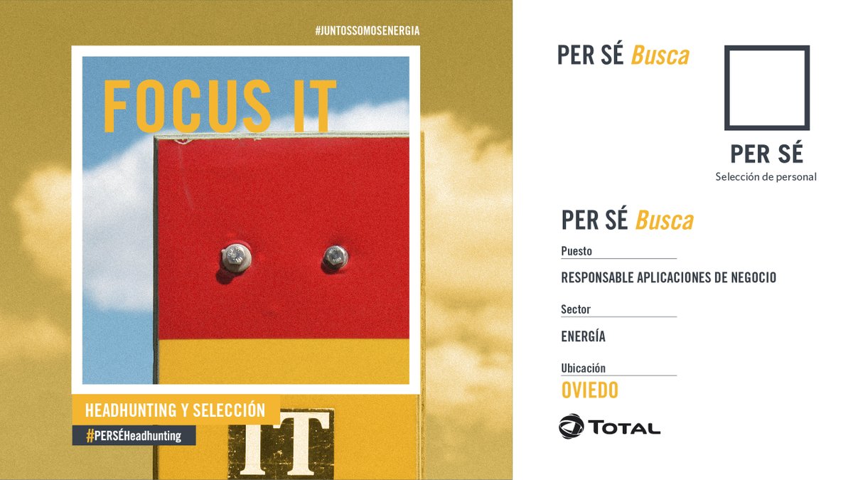 #PERSÉHeadhunting 

¡Buscamos Responsable Aplicaciones de Negocio!

Si te apasiona el área de tecnología y de negocio, ¡queremos conocerte!

👉bit.ly/3yIaycB

#PERSÉ #RRHH #Selección #Consultoría #JuntosSomosEnergía