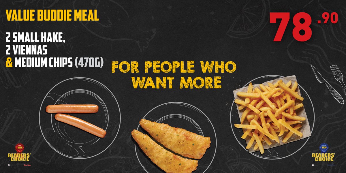 FishAndChip_Co's tweet photo. Friday means we get to relax a little with friends and family! So grab a loved one, head to The Fish And Chip co and split the bill on our Value Buddie meal. It's fit for two and you'll love it! 

#TheFishAndChipCo
#ISSALOT
#SBWL https://t.co/6bhXCGn129