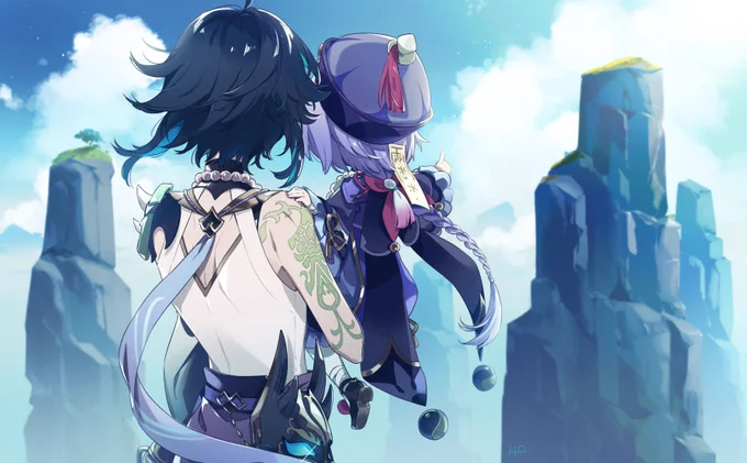 #引用RTで絵をあげて5人指名してバトンでお気に入りの絵を載せる
ゆきさんからバトンもらいました〜
一応ここに投げてる絵から選ぼうと思ったら魈くんばっかりになっちゃった アンカーで… 