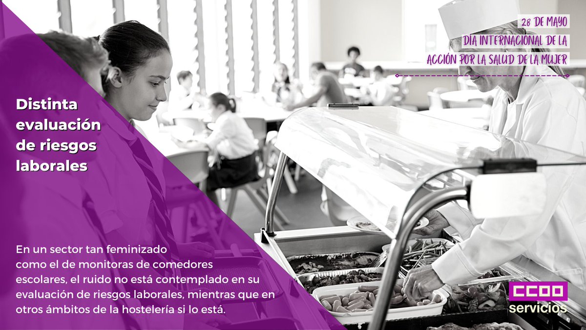 📆 Hoy es el Día Internacional de Acción por la Salud de las Mujeres.

📌  La igualdad también tiene que llegar al ámbito de la seguridad y la salud en el trabajo, con evaluaciones de riesgos correctas y adaptadas a la realidad.
#IgualdadEsSalud 

🔗 ccoo-servicios.es/html/52013.html