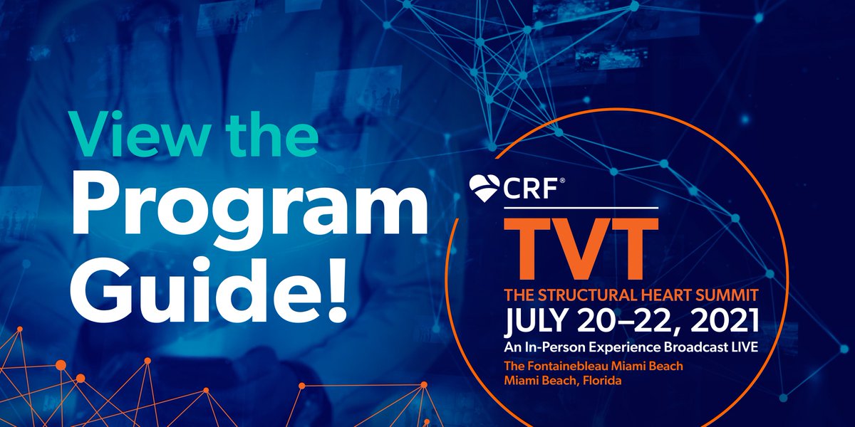 Cardiovascular Research Foundation (@crfheart) on Twitter photo #TVT2021 Program Guide is here!
ow.ly/SVdG50EXaSU
✔️24 LIVE cases.
✔️10 master classes.
✔️9 device-specific trainings.
✔️Late-breaking clinical science.
✔️Structural innovation sessions.
<a href="/jgranadacrf/">Juan F. Granada</a> <a href="/triciarawh/">Tricia Rawh</a> <a href="/GreggWStone/">Gregg W. Stone MD</a> <a href="/MayraGuerreroMD/">Mayra Guerrero, MD</a> <a href="/azeemlatib/">Azeem Latib</a> <a href="/TheDoctorMack/">Michael Mack, MD</a> #TVT2021 Program Guide is here!
ow.ly/SVdG50EXaSU
✔️24 LIVE cases.
✔️10 master classes.
✔️9 device-specific trainings.
✔️Late-breaking clinical science.
✔️Structural innovation sessions.
<a href="/jgranadacrf/">Juan F. Granada</a> <a href="/triciarawh/">Tricia Rawh</a> <a href="/GreggWStone/">Gregg W. Stone MD</a> <a href="/MayraGuerreroMD/">Mayra Guerrero, MD</a> <a href="/azeemlatib/">Azeem Latib</a> <a href="/TheDoctorMack/">Michael Mack, MD</a>