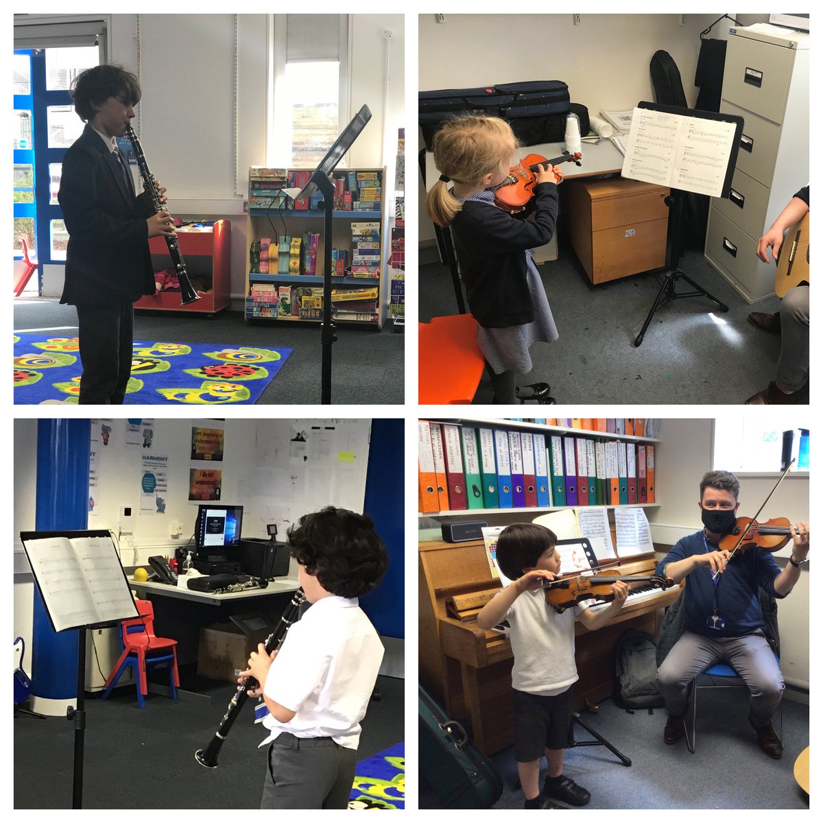 ruthmasterson1's tweet photo. One of the highlights of my week is listening to all the wonderful @HabsHTGFS musicians when I’m planning my lessons! #violin #guitar #piano #clarinet #music https://t.co/hmBnR7YtfG