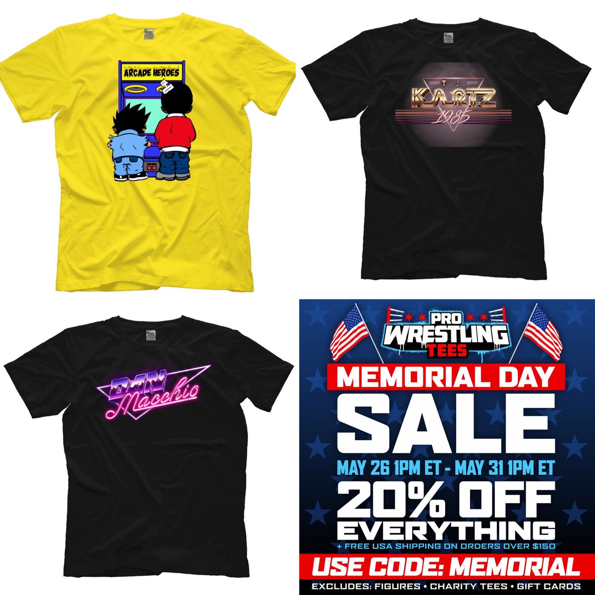 Dan_Macchio's tweet photo. Did u get ur #ArcadeHeroes #shirt yet? 
https://t.co/dNmI9Vo0IK

#DanMacchio
#Macchio
#prowrestling
#wrestling
#indywrestling
#prowrestlingtees
#sale
#buy
#poundfistdojo
#rivercityronin
#supportsmallbusiness
#supportlocalwrestling
#nickelcitywrestling
#tagteam
#wwe
#aew https://t.co/RXEsr8vhmX