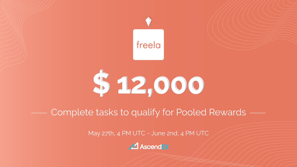 Freela_official's tweet photo. 2/

2️⃣ Listing celebration!

Complete tasks to qualify for pooled rewards of up 12,000 #USDT in #FREL!

     ✅ Sign up on AscendEX
     ✅ Unlock tasks
     ✅ Complete tasks to get rewards

Participate now 👉 https://t.co/aLJOYoeUAj https://t.co/kgJz1CoopK