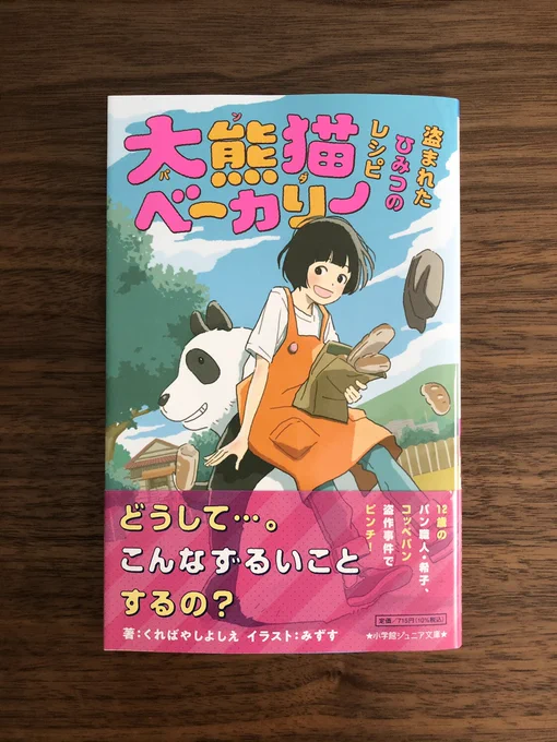 小学館ジュニア文庫の児童書『大熊猫ベーカリー  盗まれたひみつのレシピ』のカバーと挿絵担当しました!
著者は くればやしよしえさん。

https://t.co/ba6CmTJ9ML

ホントに面白いです。涙ぐみながら読みました。アニメ化してほしい!
大人も楽しめます。よろしくお願いします〜❗️ 