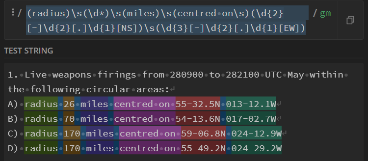 slimstinator's tweet image. Rainbow Regex #Regex #Regex101