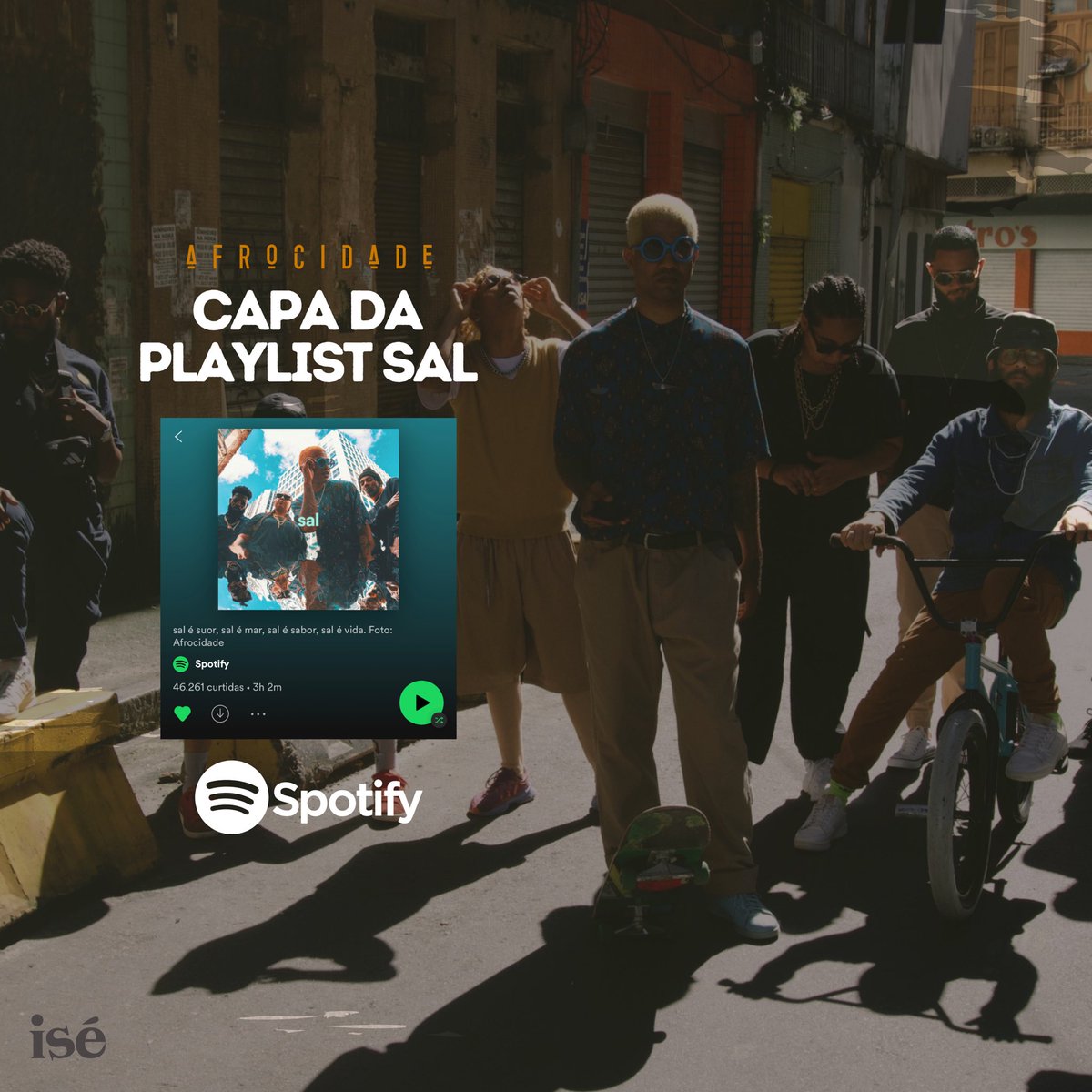 Bom dia, amanhecemos naqueles pique, capa da playlist Sol - valeu @SpotifyBR Afrocidade no mundo🚀