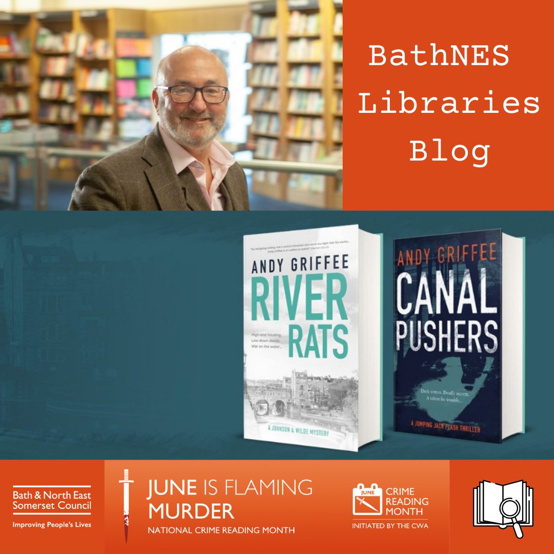 bnes_libraries's tweet photo. To kick off #CrimeReadingMonth in style we have a fantastic guest blog post for you.
@AndyGriffee writes crime thrillers & his latest book, River Rats, is set in Bath, how great is that?!π
https://t.co/idhJUvsoRw
https://t.co/Js0w3thYXM
#BathnesLibraries #BathnesLibrariesBlog https://t.co/qKVBQGSOVG