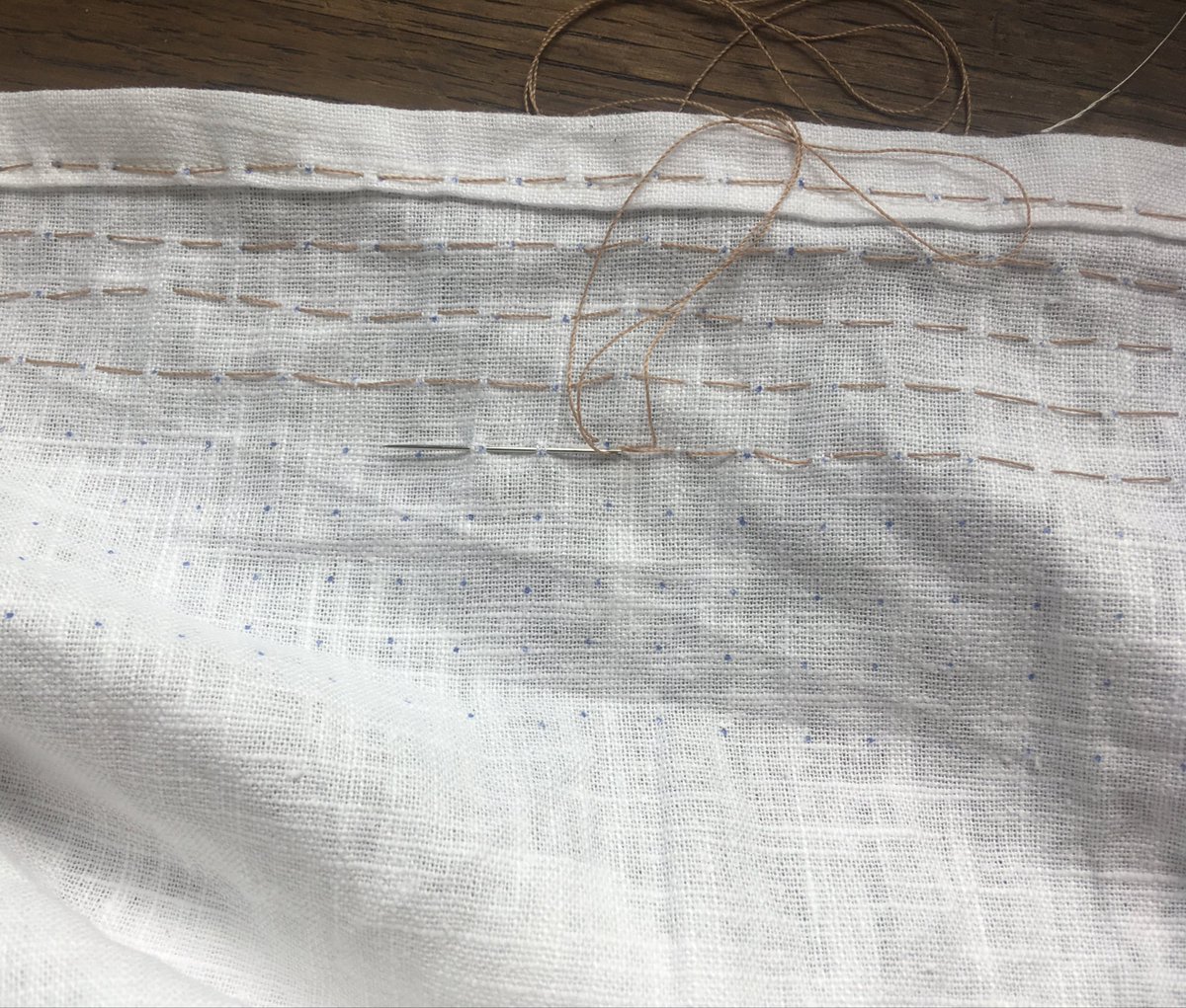 jake_the_boi's tweet photo. Only a bit more to go for the collar of the 1530 German undershirt. #renaissance #germanrenaissance #historicalfashion #handsewing #costube https://t.co/1Wn6hBFXHl
