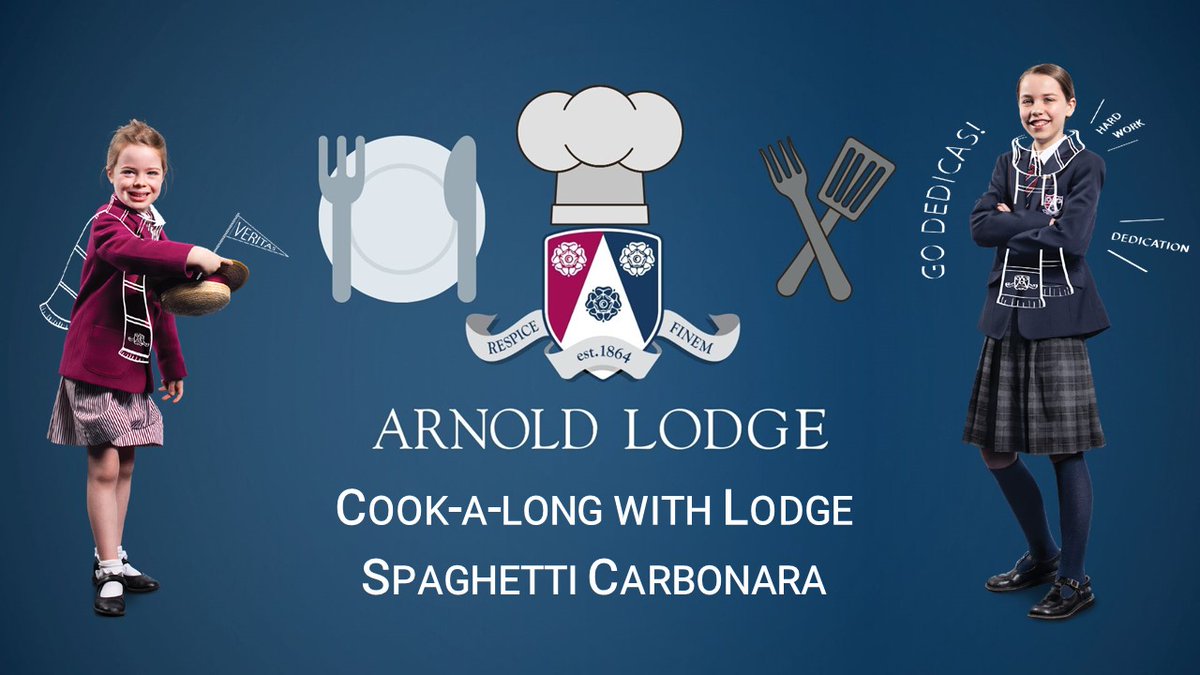 ArnoldLodgeNews's tweet photo. Cook a long – Our next Cook-a-long with Lodge will be on Wednesday, 9th June at 5:15pm, this time making a delicious spaghetti carbonara! Get your ingredients ready and join Mrs O’Sullivan to create this delicious dish! 🍳👩🍳
#ALSLetsMeCreate https://t.co/eZ95o2hTU8