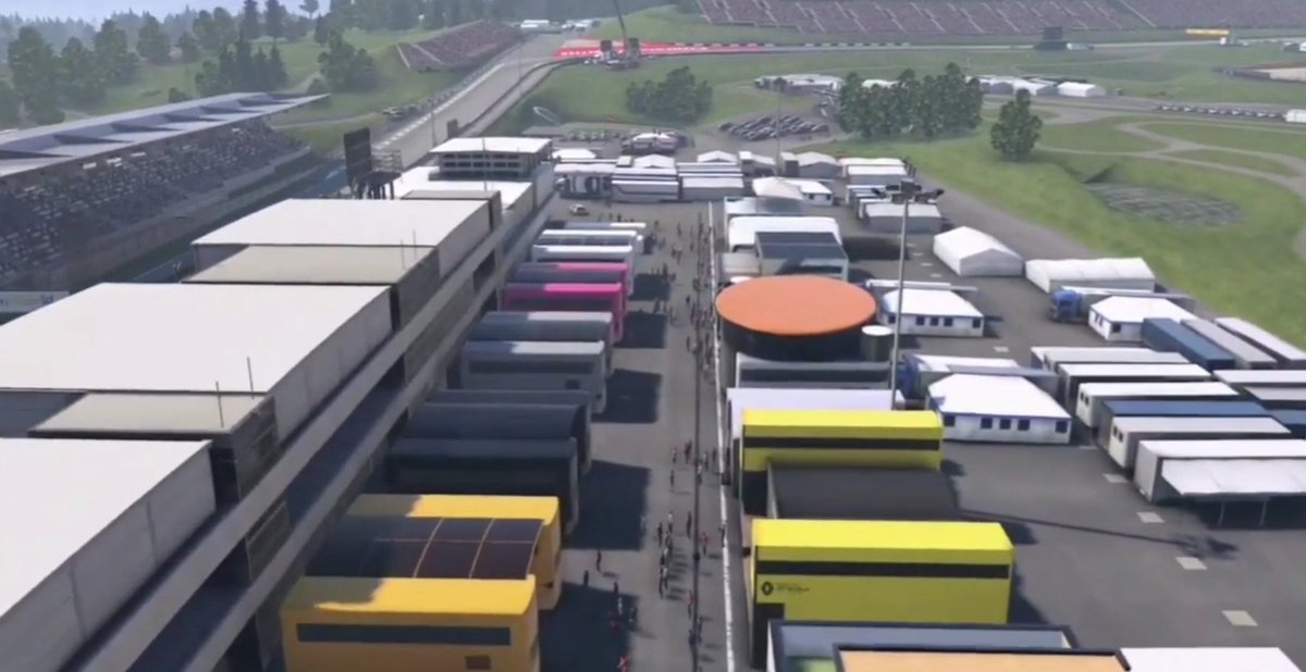 ECDF1's tweet photo. ¡Buenas tardes, los equipos ya han llegado a Austria! Todo listo para mañana ¡Imágenes del paddock y del circuito!
#ECDF1 #F1 https://t.co/vXGVdoSYnm