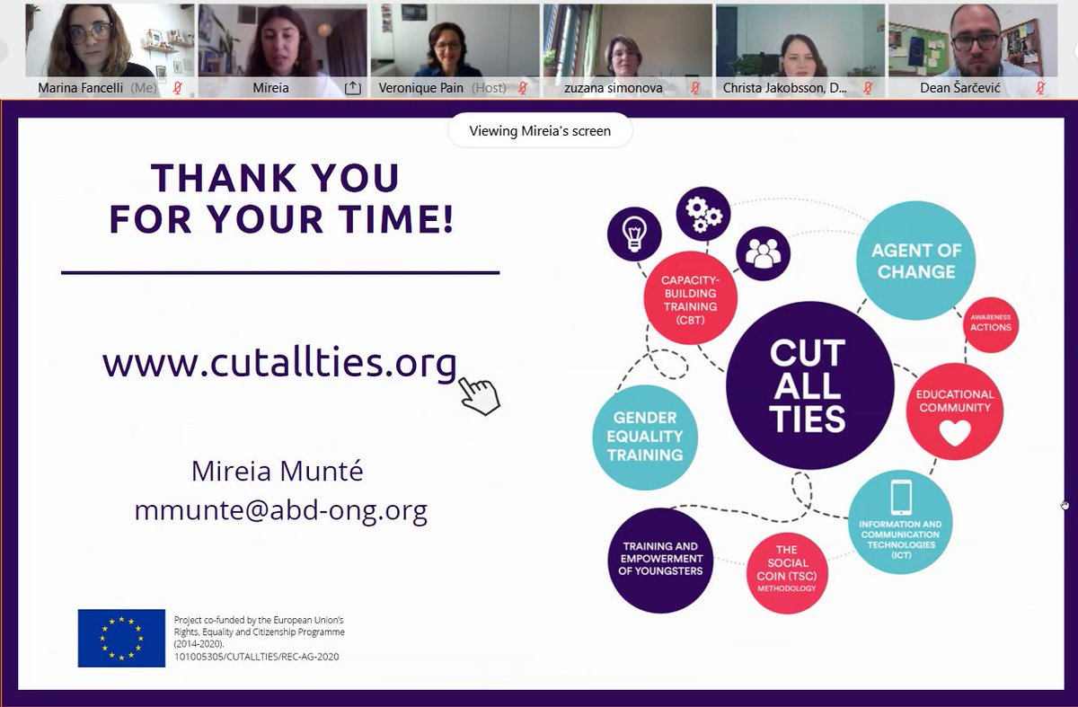 abd_ong's tweet photo. Hoy tuvimos la oportunidad de presentar el proyecto europeo #CutAllTies en la #CivilDialogueWeek, en la sesión sobre proyectos destinados a prevenir y combatir todas las formas de violencia contra infancia, juventud y mujeres 💪
#CERV2021 #CivilDialogueWeek #libresdeviolencias https://t.co/QybMmFWmwi