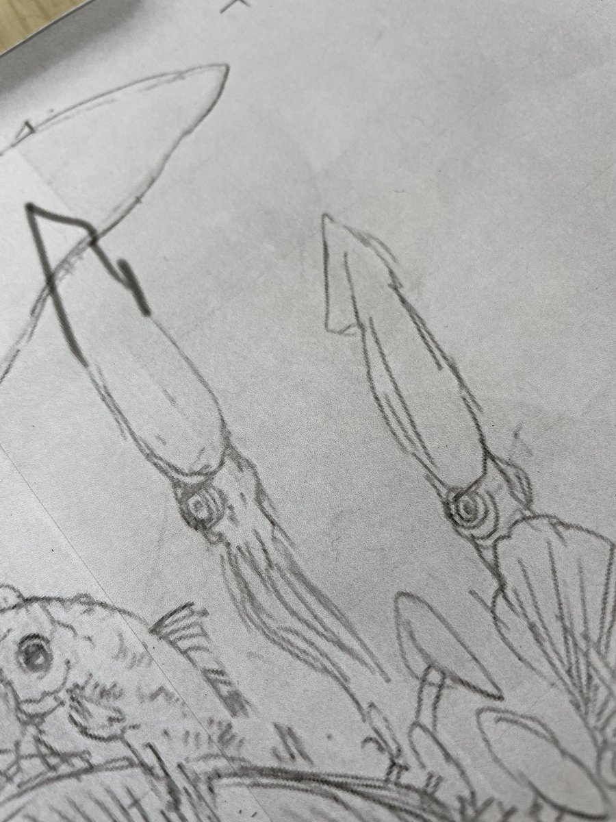 次のサブ達
イカミサイルたくさん描く。 