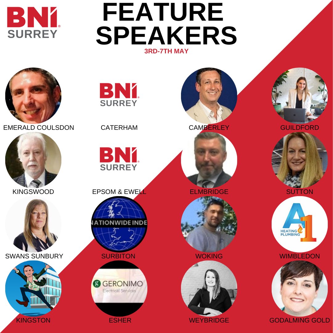 Our #Friday feature list is now LIVE! for next week. This is a great #opportunity to #network and connect with local #business owners in the #surrey and #southlondon area. 

Visit to find a local event and register bnisurrey.com/en-GB/StartHere