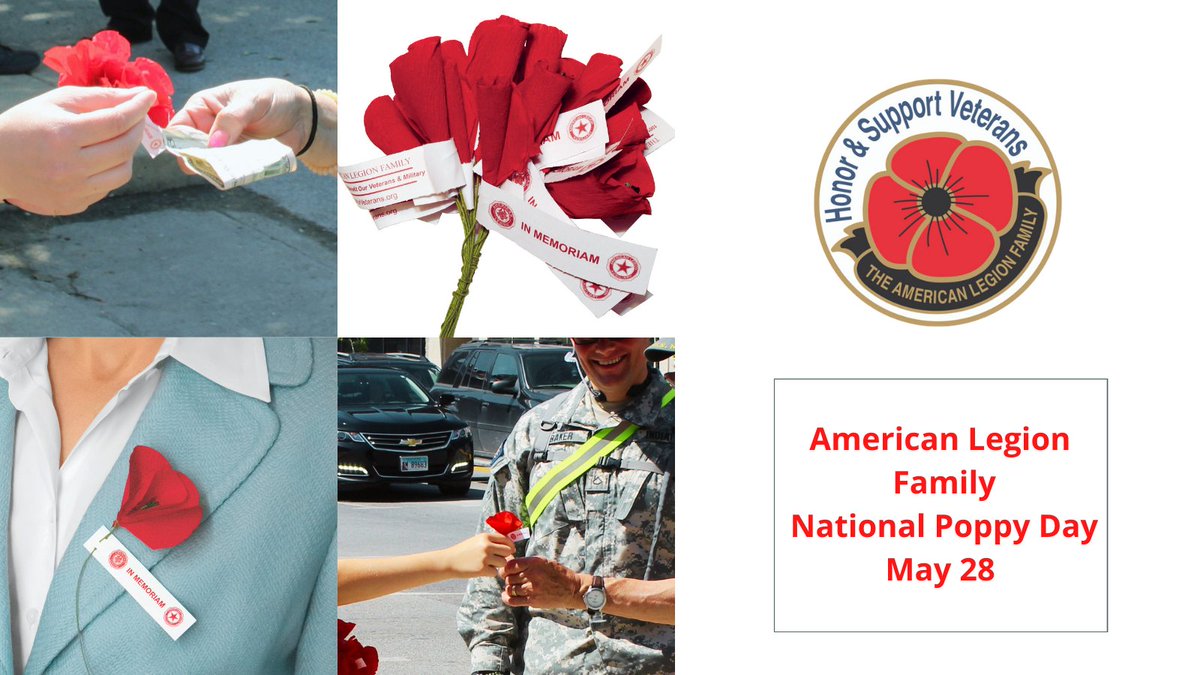 ALAforVeterans's tweet photo. Today is #NationalPoppyDay.
Honor the fallen and support the living by wearing a poppy.
#AmericanLegionAuxiliary https://t.co/ecZXby9yZ1