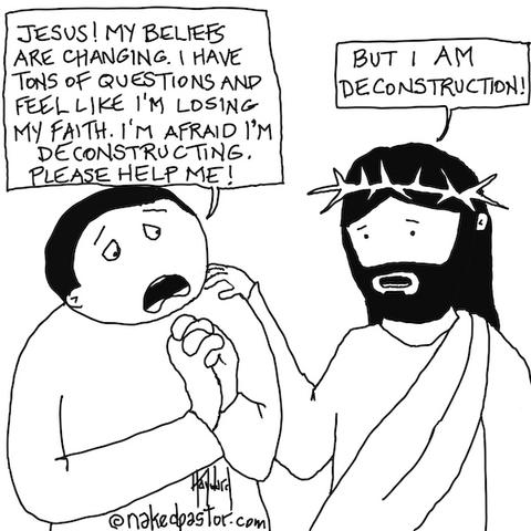 nakedpastor's tweet photo. This chaos called deconstruction that you’re experiencing is the natural progression of your spiritual/personal growth.
You’re not crazy.
You’re not backsliding.
You’re not deceived.
You’re growing!
Accept it.
Embrace it.
Enjoy it.
Celebrate it.
#deconstuction #exvangelical https://t.co/MeSk5Lree7