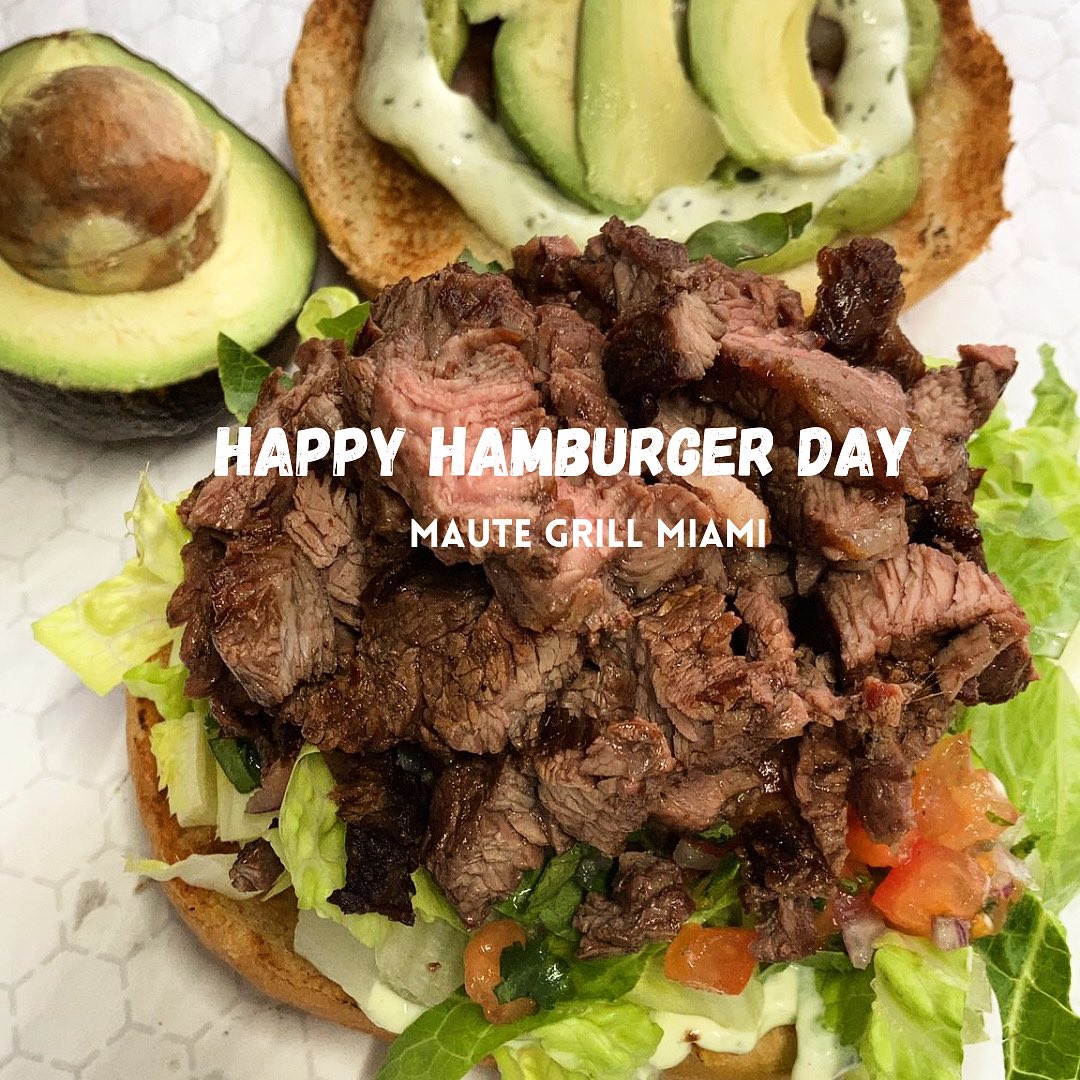 mautegrillmiami's tweet photo. Happy Hamburger Day 🎉
The truth is, a burger is a universal food; it’s a food that has many forms; it’s a food that brings people together, and ultimately it’s loved. 
Come and celebrate #burgerday with us.
🍔 PARRI BURGER 
#MauteGrillMiami
#Miami  #kendall #grill #parrilla https://t.co/i0sbZYOXhV