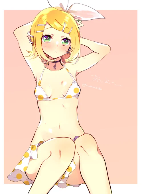 暑いのでアペリンちゃんにスイムウェアを着てもらった 