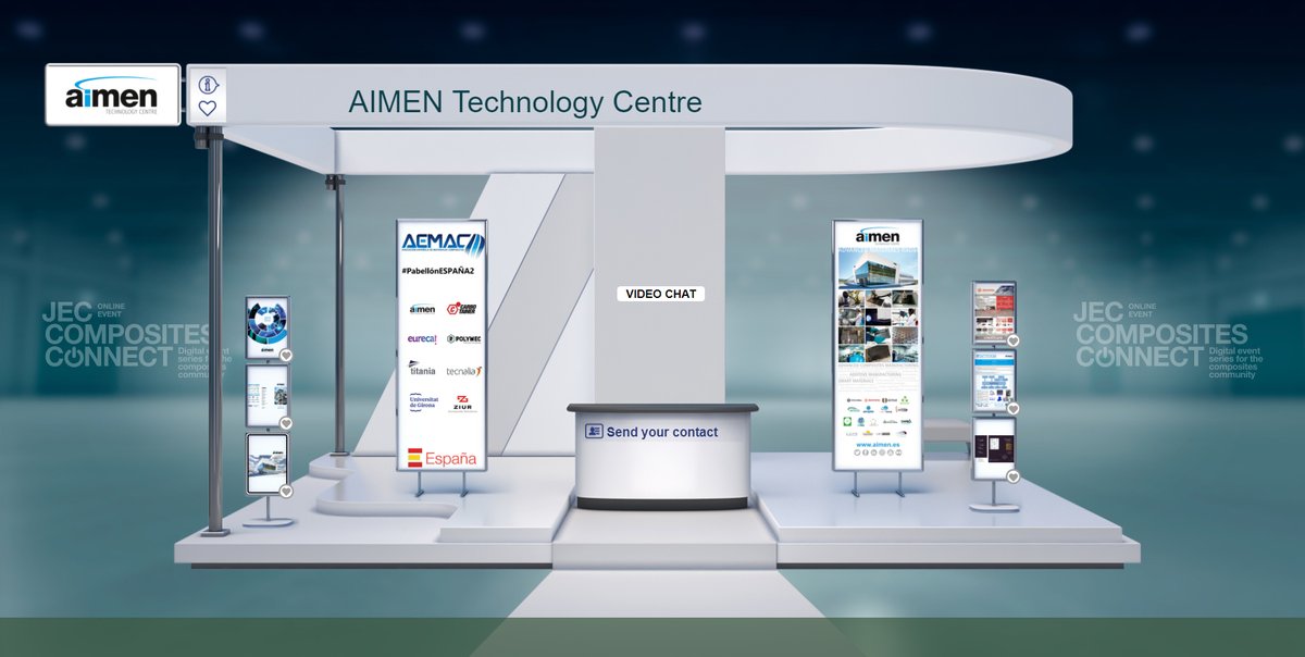 aimenct's tweet photo. 📣1-2 junio estaremos en #JECConnect junto a @AEMAC_ en el #PabellónESPAÑA2❗️
Ven a visitarnos y conoce nuestros últimos desarrollos en #materialesavanzados: @Domminio_H2020 @InComEss_eu #GEARBODIES #BIOMAC #LEVIS @Carbo4P @I_RAMSSES_I #LAY2FORM #AMTRAS
➡️https://t.co/RmeiGSKH6X https://t.co/3nA88CVTrD