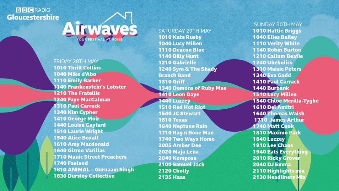 KimCypher's tweet photo. Wow, what an honour to be following @PCarrack in the @BBCGlos #airwaves festival. What a great festival &amp; perfect for the #BankHolidayWeekend 
@DomCotter @nickyprice 
#BankHoliday #musicfestival #RadioplayLive #OnAirNow https://t.co/yHp4IDEgV5