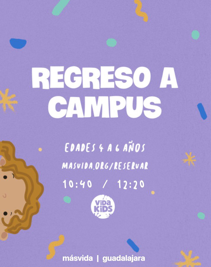MasVidaGdl's tweet photo. ¡Familia! estamos muy contentos de volver a recibir a nuestros niños de vuelta en nuestro campus.

Reserva tu lugar y el de tus hijos en: https://t.co/brelMLokFs

¡Te esperamos en @ExpoGuadalajara! https://t.co/DjEwie2rGO