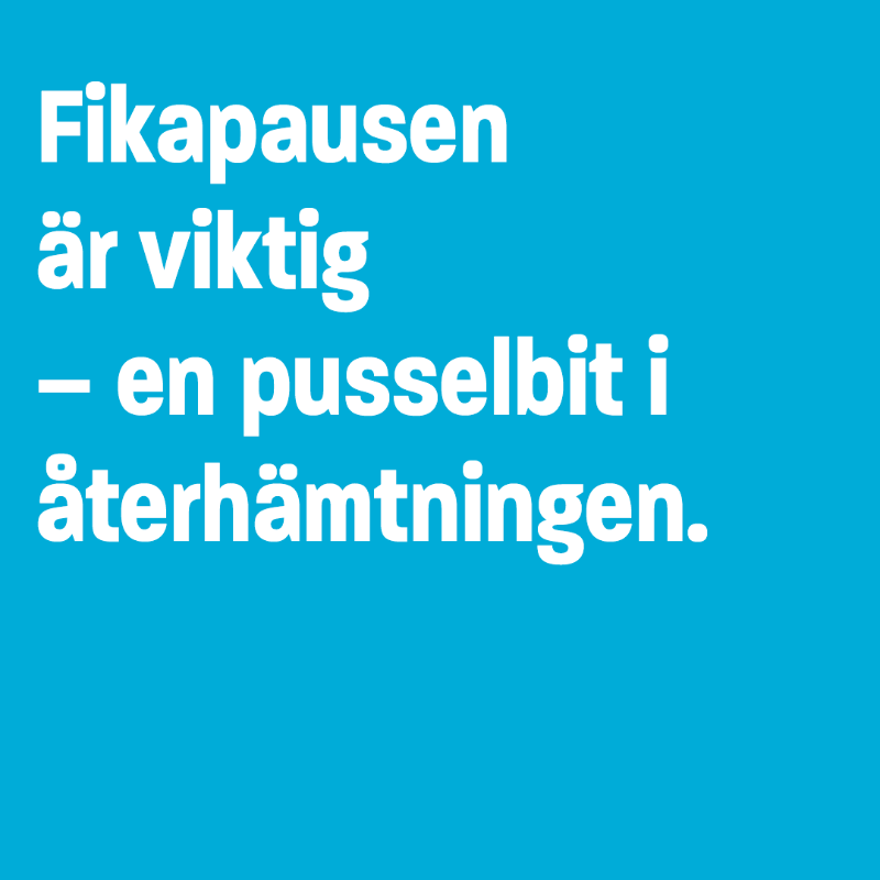 Unionen's tweet photo. Jobbstressen tar över hela livet och arbetsplatsen har ställts på ända. Då är fikapausen plötsligt under attack och får stå som kännetecken för något som är till för omotiverade och trötta medarbetare. För Unionen är fikapausen viktig.