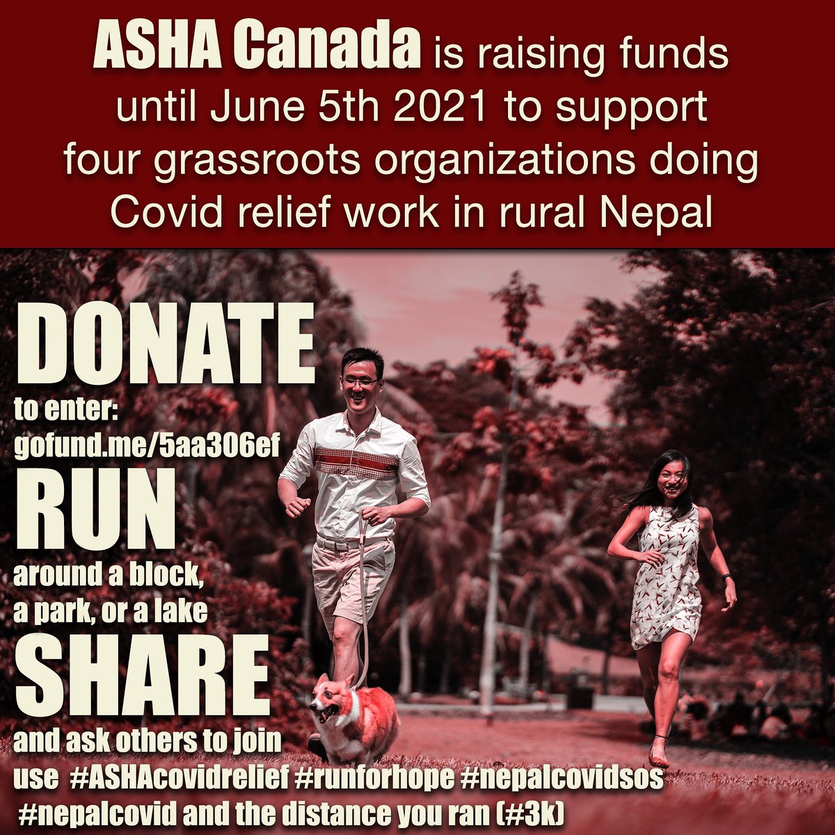 Donate 》 Run 》 Share 
gofund.me/5aa306ef

 #ashacovidrelief #runforhope #nepalcovidsos #nepalcovid