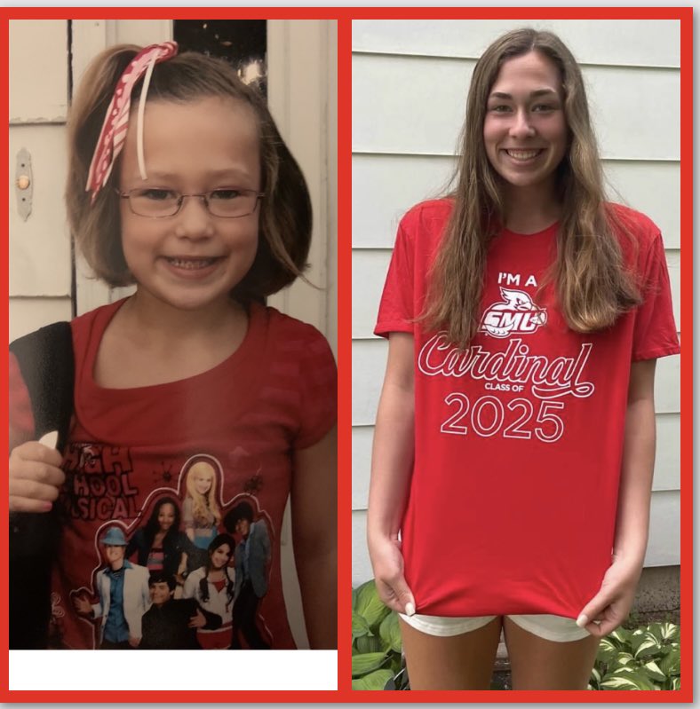 khansch03's tweet image. First day of kindergarten-last day if high school #readytomoveon