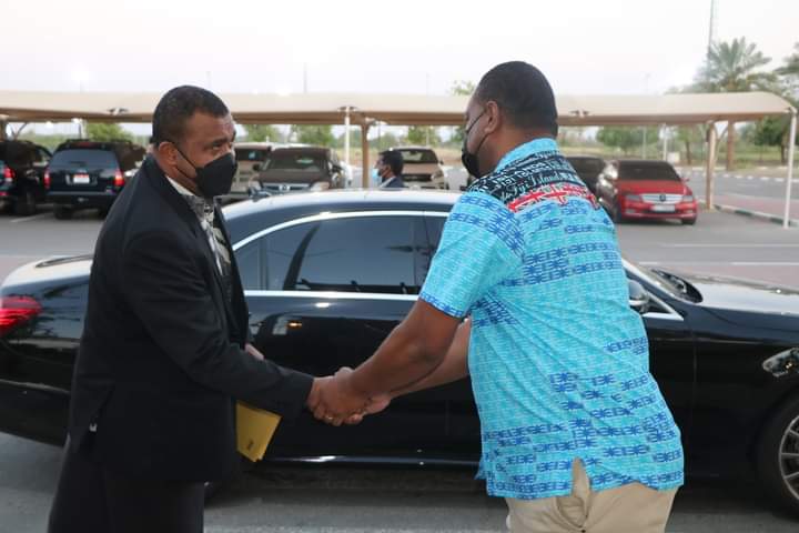 SaluVaciloa's tweet photo. Welcome ceremony by the Fijian Community for the 🇫🇯 Ambassador, the First Secretary and the Second Secretaryto the 🇦🇪 #forfijieverfiji https://t.co/feCWm5FdpZ