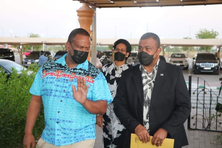 SaluVaciloa's tweet photo. Welcome ceremony by the Fijian Community for the 🇫🇯 Ambassador, the First Secretary and the Second Secretaryto the 🇦🇪 #forfijieverfiji https://t.co/feCWm5FdpZ