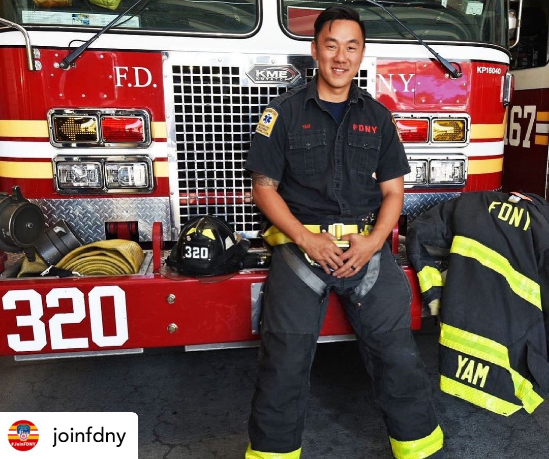 FDNYPhoenixSoc's tweet photo. “This is the best job because our members are go-getters. We’re always in the community helping people and we step up without hesitation to help the city,” said #Engine320 #Firefighter Wilson Yam. Read more: https://t.co/pdXfHV7FRq. #APAHM https://t.co/z9nU7foBbK