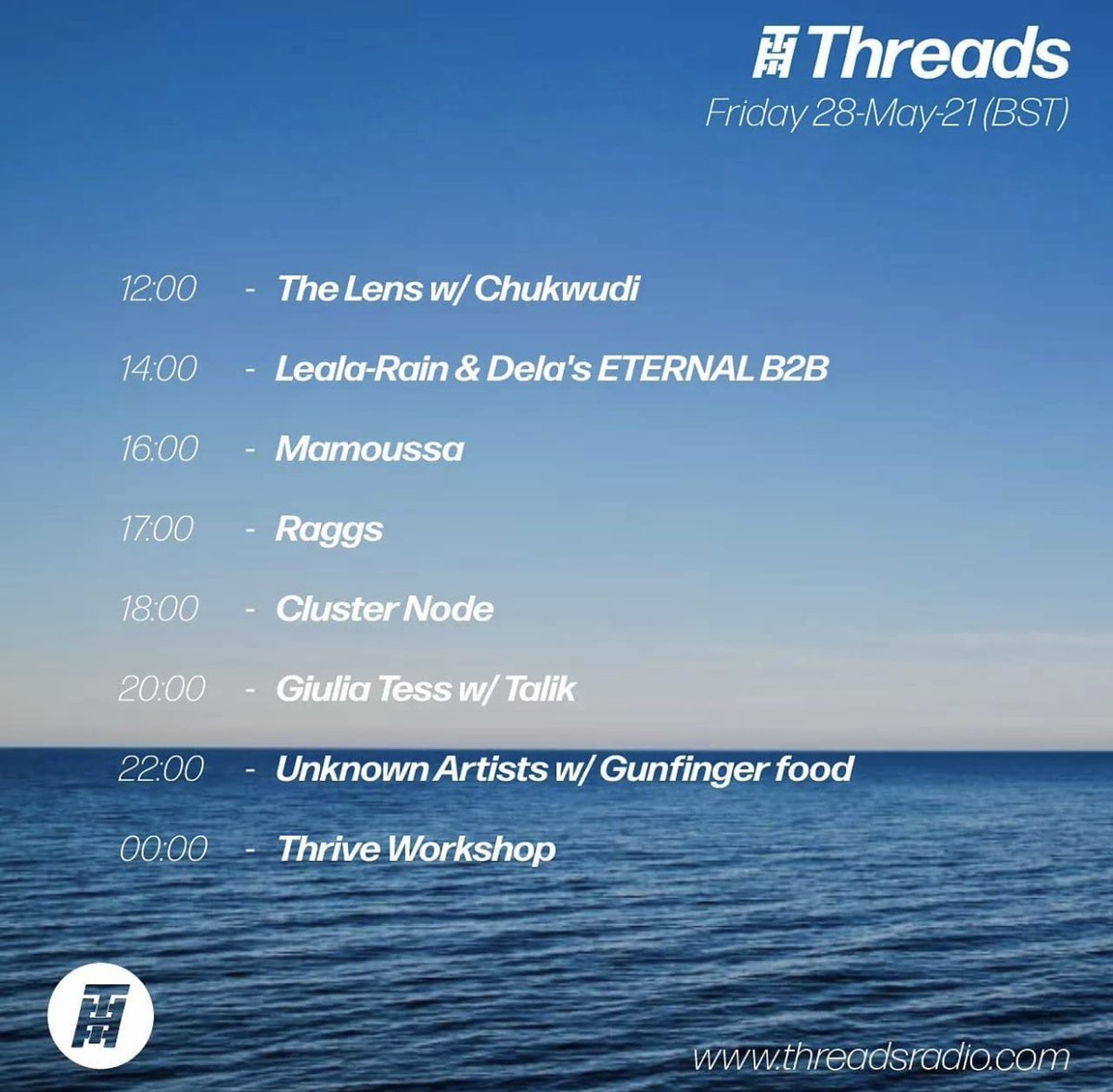 raggsdj's tweet photo. ..new residency today on @threadsradio 
https://t.co/W2CHc5dU2t 

17:00 - 18:00  
1 hour of 140 bass

.. every 4 weeks female-heavy production

Track submissions https://t.co/HHD5bfXSON  (playable digital format)

🔊🔊 https://t.co/f1yeztbPDB