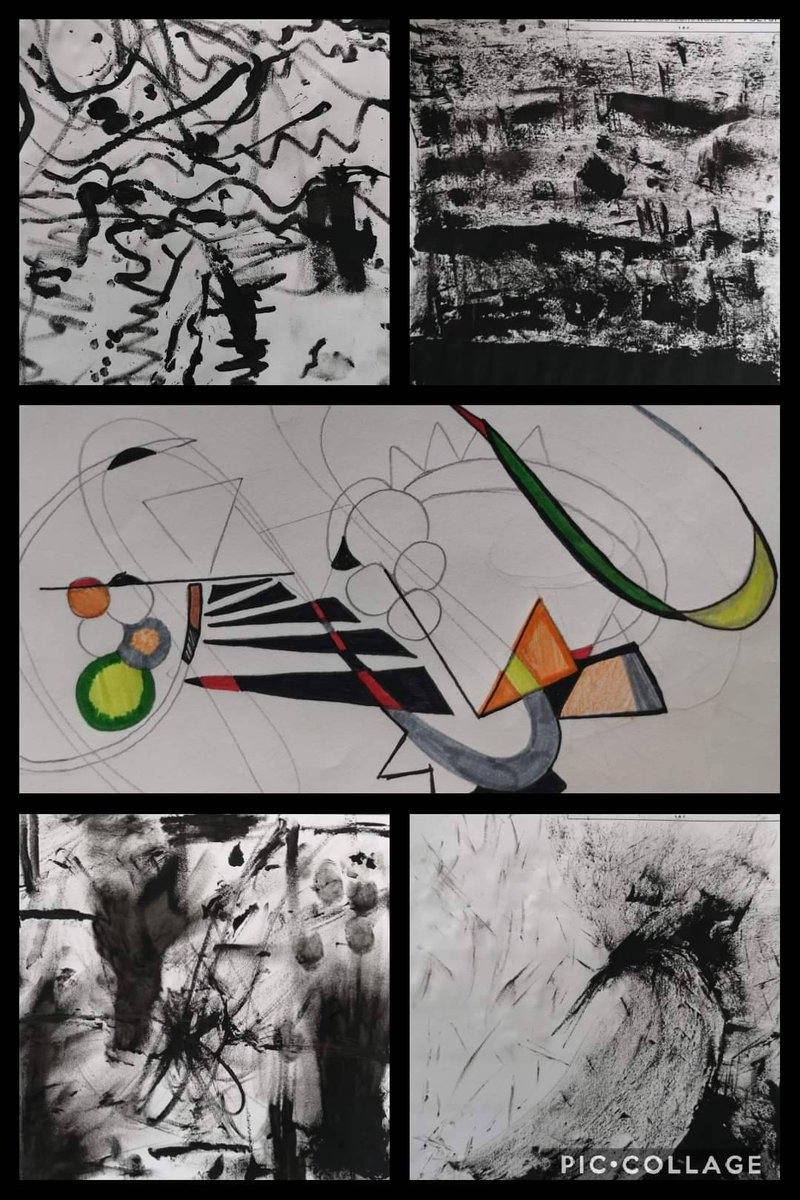 Year 9 have been experimenting with raw expression. Inspired by Kandinsky and  Melissa McCracken they have been capturing music using mark-making.  These studies are now being refined to create paintings and sculptures representing the music they listen too. #EduArtsFest