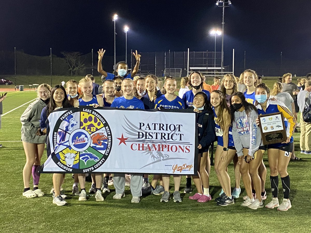 RBSS_Track's tweet photo. These girls are your Patriot District Champions AGAIN! Great job ladies, now it’s time to gear up for Regionals🐏 #theydontmiss #W https://t.co/yBFYzxBByK
