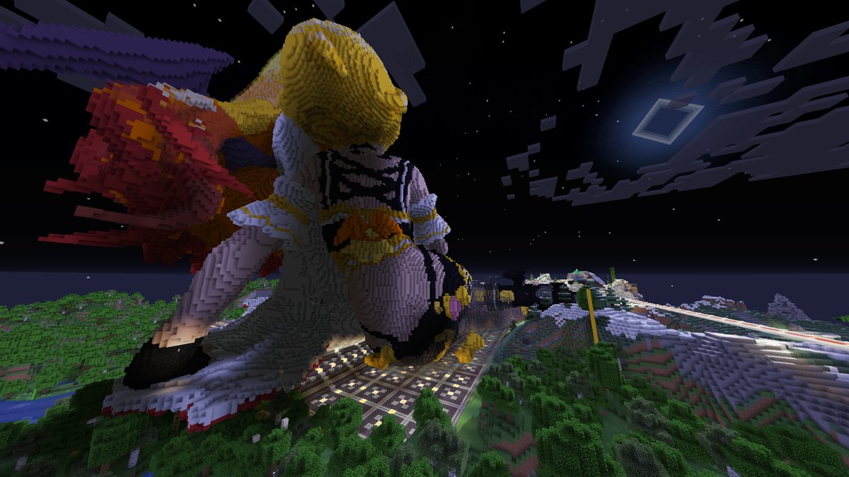havcake's tweet photo. [Chocomelてぇてぇ像]
🌟💋🌟💋🌟
Statue of Yuzuki Choco and Yozora Mel in Minecraft!
🌟💋🌟💋🌟
built by me and @eonisbuffering 
#夜空メル #メルArt  #しょこらーと https://t.co/ijsGyGvryb