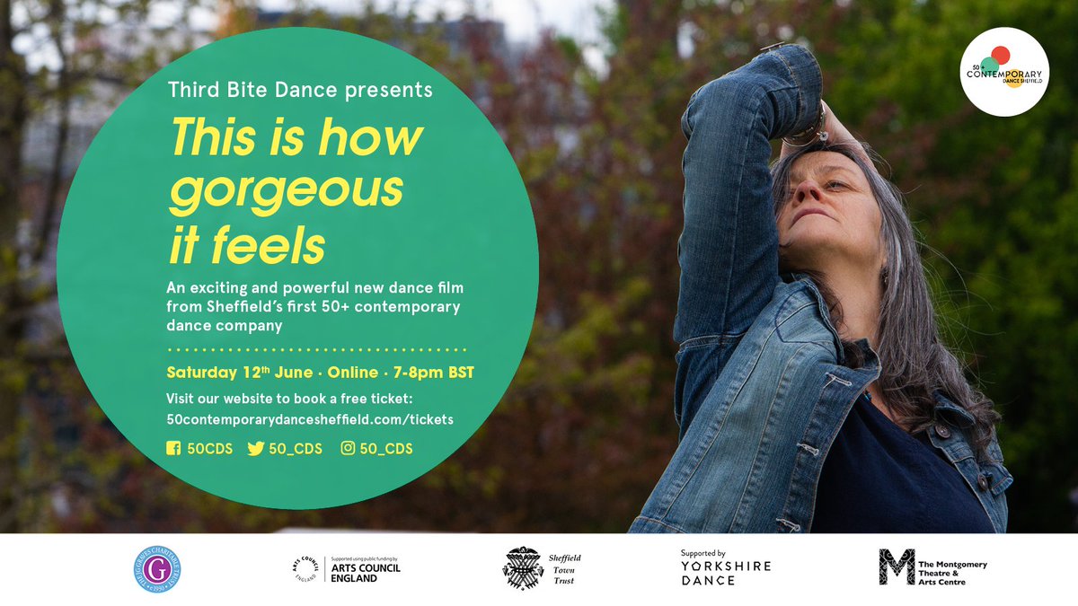 Third Bite Dance presents

This is how gorgeous it feels - an exciting & powerful new dance film by Sheffield’s first 50+ contemporary dance company!

Join our Film Premiere & Q&A on Saturday 12th June - 7-8pm BST

To find out more and book tickets, visit 50contemporarydancesheffield.com/tickets