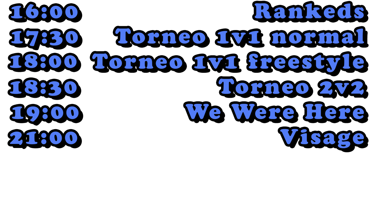 litaf258's tweet photo. 🔴 Aquí tenéis el horario del especial de hoy 🔴

Os espero a todos para partirnos la cara en los torneos. ¿Te atreves a participar? 😎 https://t.co/KqO7NFvExS
