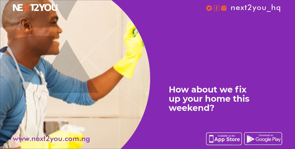 Next2you_hq's tweet photo. Long week?
Yeah, it probably was 😉
How about you relax this weekend while we fix your home.
What do you need done at home this weekend? Let us know 😊
#next2you #cleaning #cleaningreviews #homedecor #home #handyman #pictureoftheday #mom https://t.co/qD862r5fQI