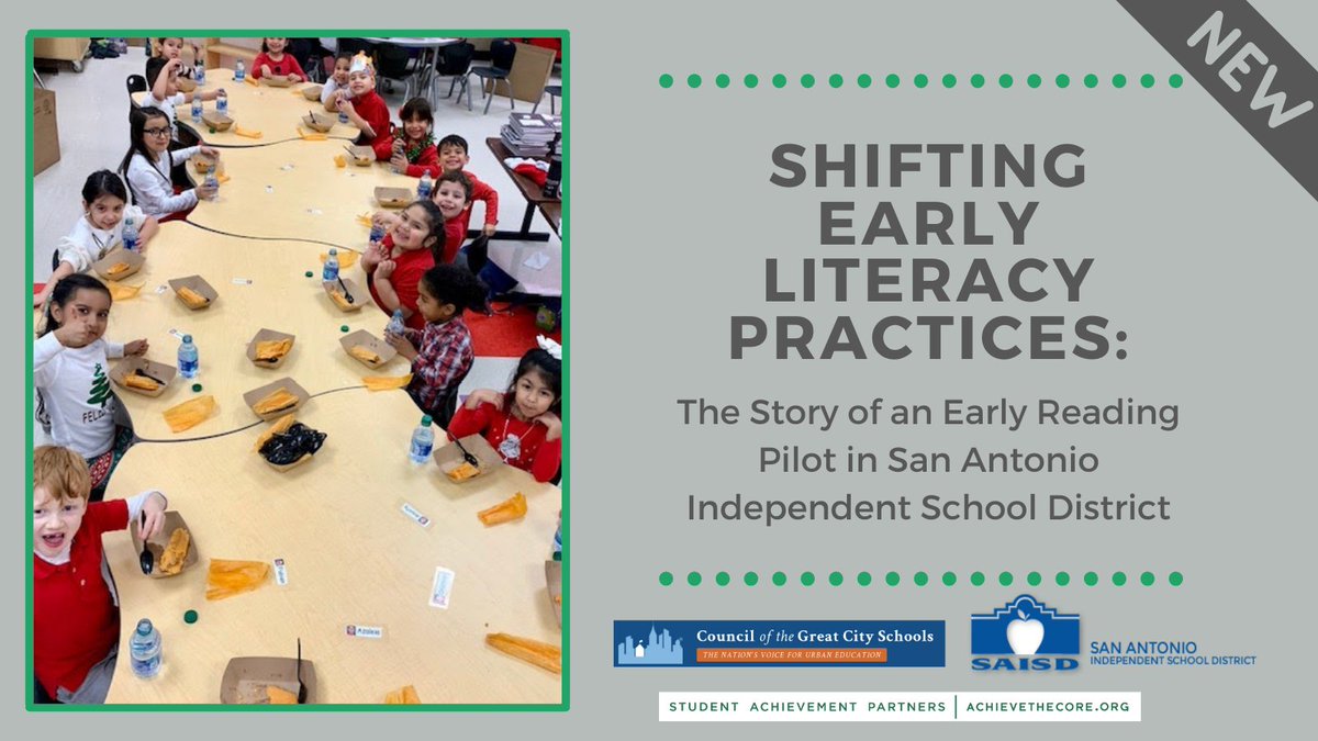 New case study now published! Shifting Early Literacy Practices—based on a collaboration between @achievethecore, <a href="/GreatCitySchls/">CGCS</a>, and San Antonio Independent School District—includes reflections, guidance, and tools to accelerate early reading! bit.ly/3yEttoO #elachat