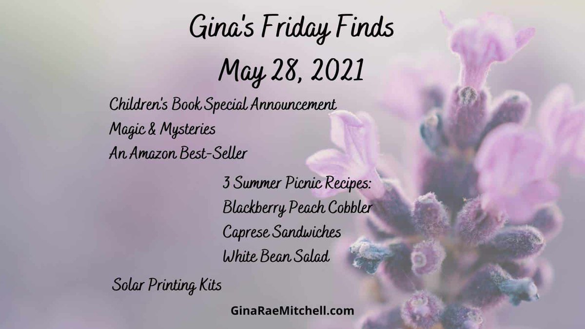 GinaRaeMitchell's tweet photo. 2021 #FridayFinds May 28 - This edition has #BookSuggestions and a review recap. I've continued the #SummerPicnic theme with 3 delicious #recipes &amp; my #craft pick this week is #SolarPrinting. @craigtfeigh @nocrysolution #Cobblers #BeanSalad #Caprese  https://t.co/0byW0UWcb8 https://t.co/weLkvXE70G