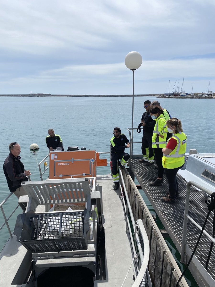 PortdeSete's tweet photo. Réception ce jour du nouveau navire nettoyeur/dépollueur 100% électrique @portdesete! Mise en service dès la semaine prochaine le 1er juin sur le plan d’eau du Port de Plaisance pour la récupération des eaux grises, noires et de ballast! #portpropre #protegeonsnotremer @occitanie https://t.co/Q0UQa3MW95