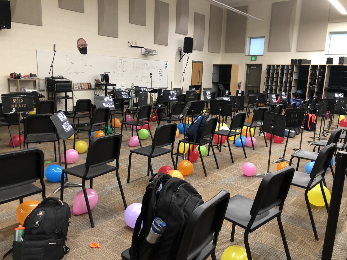 WachterBand's tweet photo. It’s nice to see that our students incorporate the school’s ROAR values into their shenanigans by being the most respectful and responsible pranksters. #WachterROAR https://t.co/8LDyFUzRED