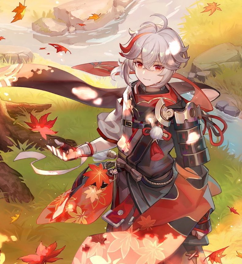 huacchino's tweet photo. congrats genshin impact for being the only game that has a kadehara kazuha https://t.co/fubcb3AVkp