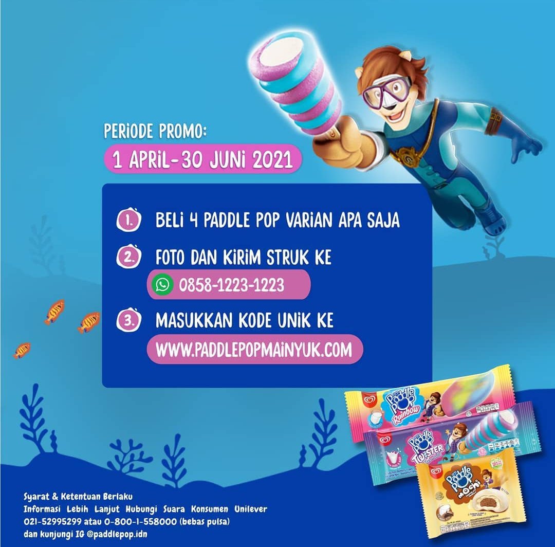 IAmalia21's tweet photo. caranya mudah dong biar bisa ikutan Seaventure kalian tinggal beli 4 es krim Paddle Pop, Foto dan kirim struknya  ke wa ke 0858 1223 1223 lalu masukan kode unik yang didapat ke link ini https://t.co/HMbvA9MZVf

#PaddlePopMainYuk
#WorldPlayDay
#Seaventure https://t.co/h1OqwSWVMd