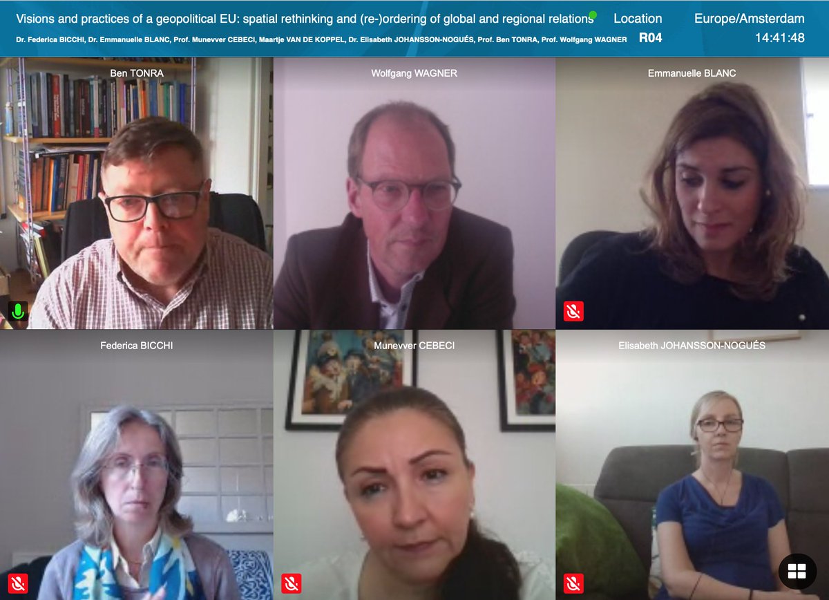 Brussels_School's tweet photo. Join the #EUIA21 panel “Visions and practices of a geopolitical #EU: spatial rethinking and (re-)ordering of global and regional relations” with Wolfgang WAGNER, @F_Bicchi, @EmmaBlanc27, Münevver CEBECI, Maartje VAN DE KOPPEL, Elisabeth JOHANSSON-NOGUÉS and @Bentonra. https://t.co/lwh81L92Vr
