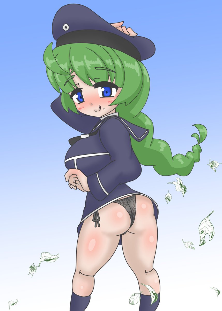 フィギュア買ってわかりましたが、レーベの制服って前の丈はぎりぎり足りてるので隠せるのですけど、お尻は常時丸見えなんですよね 