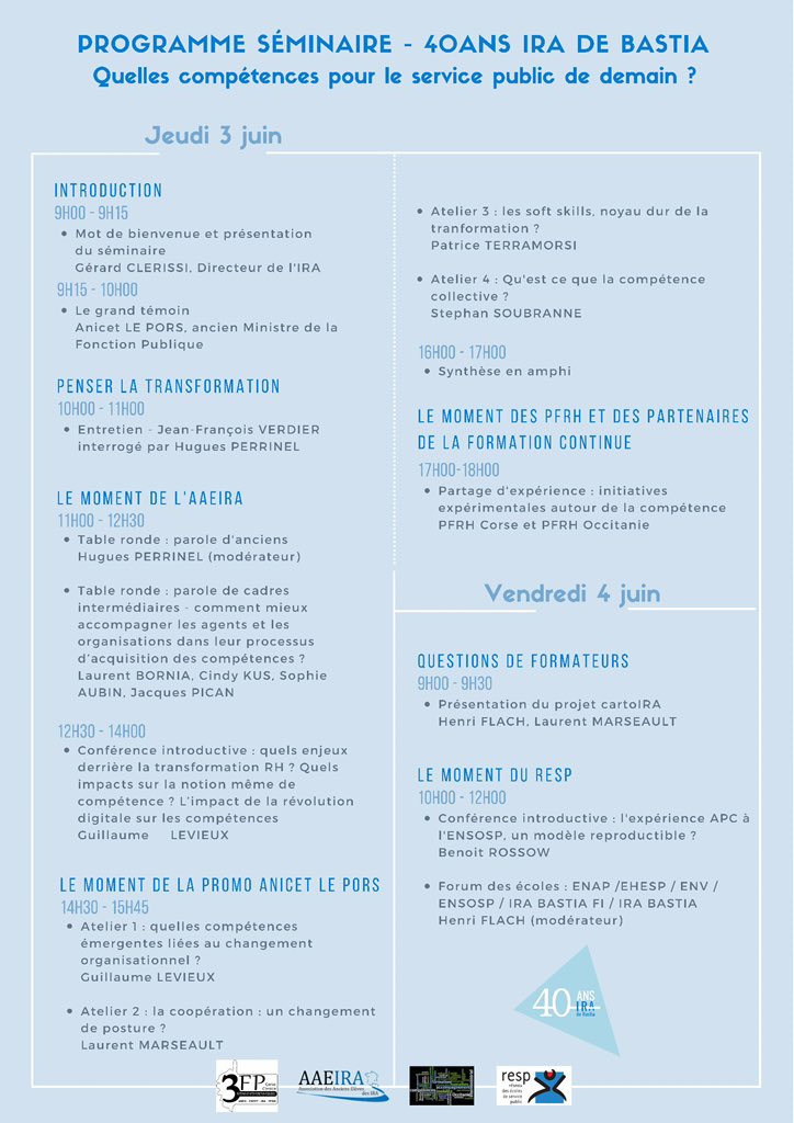 IRAdeBastia's tweet photo. 📣📣 #40ANSIRADEBASTIA 

Participez, les 3 et 4 juin prochains, au colloque « Quelles compétences pour le #servicepublic de demain » !

Retrouvez le programme et inscrivez-vous au #webinaire juste ici👇

https://t.co/te7OQUXKKe https://t.co/aoxdX6ayVG